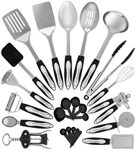 Stainless Steel Nonstick Kitchen Utensil Set - 25Pcs