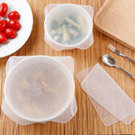 4Pcs/lot Reusable Silicone Wrap Seal